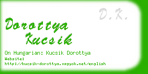 dorottya kucsik business card